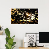 Sunset Through Trees I Tropical Photography Poster (Thuiskantoor)