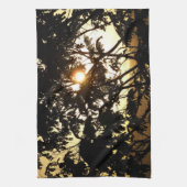 Sunset Through Trees I Tropical Photography Theedoek (Verticaal)