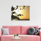 Sunset Through Trees II Tropische fotografie Canvas Afdruk (Insitu (Woonkamer))