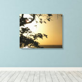 Sunset Through Trees II Tropische fotografie Canvas Afdruk (Insitu (Houten vloer))