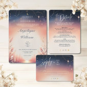 Sunset to Moonrise Wedding Response Kaart