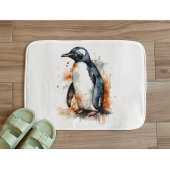 Sunset Tones Waterverf Penguin Badmat