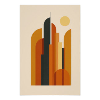 Sunset Tower - Stylisiserende stad Perfect Poster