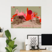 Sunset Town Poster (Thuiskantoor)