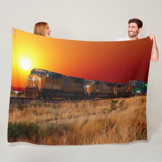 SUNSET TRAIN FLEECE DEKEN (In situ)