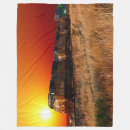 SUNSET TRAIN FLEECE DEKEN