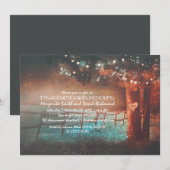 Sunset Tree Lights Rustieke Outdoor Engagement Par Kaart (Voorkant / Achterkant)