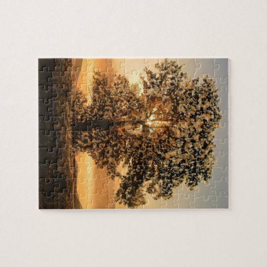 Sunset Tree Puzzle Legpuzzel (Horizontaal)