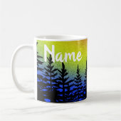 Sunset Tree Silhouette Design Café Mug Cup (Gauche)