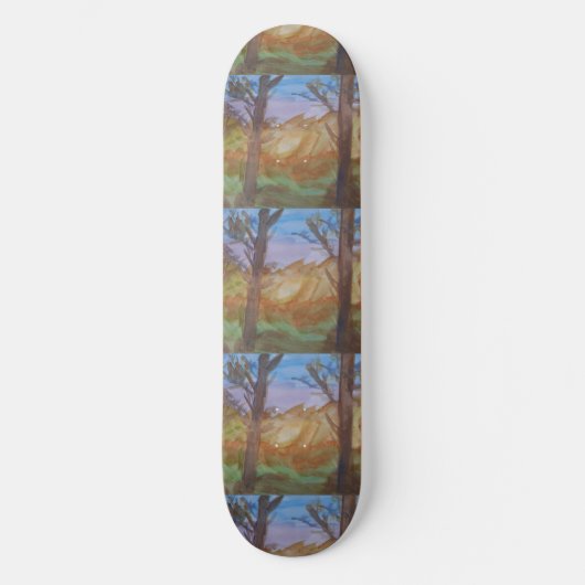 Sunset Trees Skateboard (Voorkant)