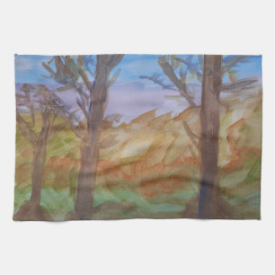Sunset Trees Tea Towel Theedoek