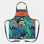 Sunset Tropical Botanical Banana Leaf Schort (Voorkant)