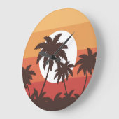 Sunset Tropical Palm Beach  Grote Klok (Hoek)