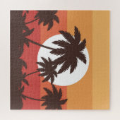 Sunset Tropical Palm Beach  Legpuzzel (Horizontaal)