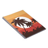 Sunset Tropical Palm Beach  Notitieboek (Rechterzijde)