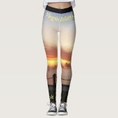 Sunset Tropical Virgin Islands personaliseren Leggings (Voorkant)