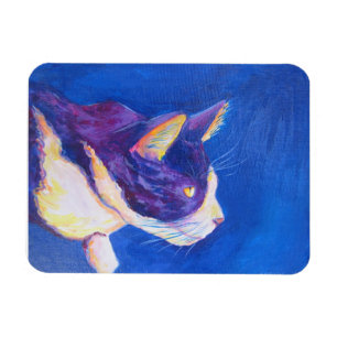 Sunset Tuxedo Amoureux des chats Magnets d'art per
