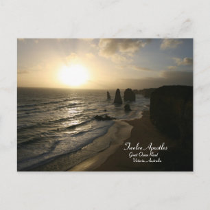 Sunset, Twelve Apostles, Great Ocean Road Briefkaa Briefkaart