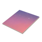 Sunset Twilight Stars Roze Paarse Ombre Gradient Tegeltje (Zijkant)