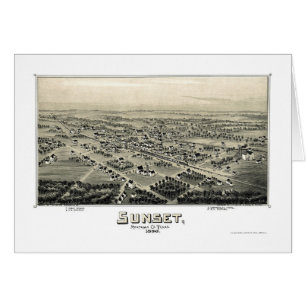 Sunset, TX Panoramic Map - 1890