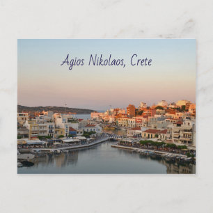 Sunset Uitzicht Agios Nikolaos Briefkaart