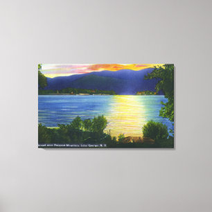 Sunset Uitzicht of Prospect Mountain Canvas Afdruk