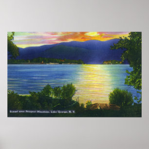 Sunset Uitzicht of Prospect Mountain Poster