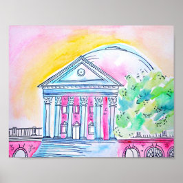 Sunset UVA Rotunda Poster