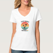 Sunset Vibes met Palm Island Charm T-shirt (Voorkant)