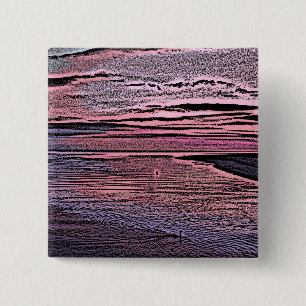 SUNSET VIERKANTE BUTTON 5,1 CM