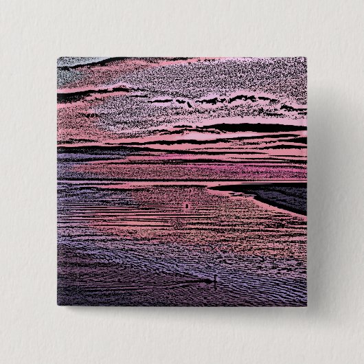 SUNSET VIERKANTE BUTTON 5,1 CM (Voorkant)