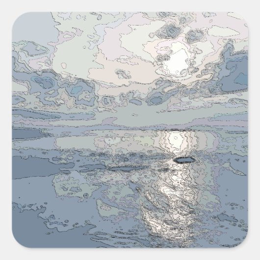 SUNSET VIERKANTE STICKER (Voorkant)