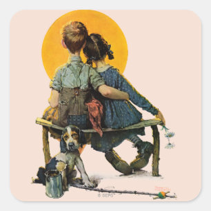 Sunset Vierkante Sticker