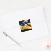 Sunset Vierkante Sticker (Envelop)
