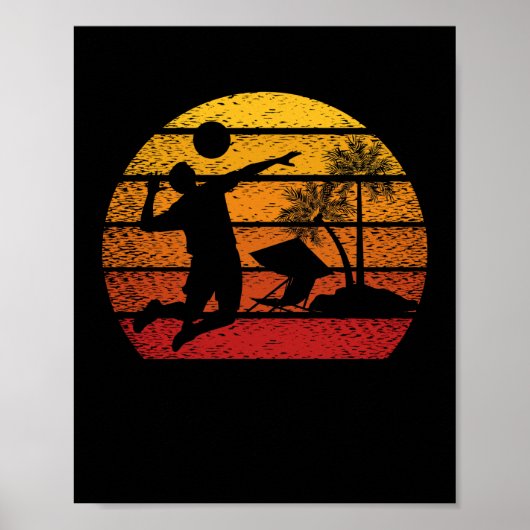  Sunset Volleyball Gift Poster (Voorkant)