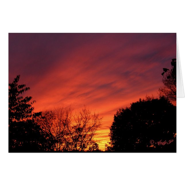 Sunset voor storm ~ card (Voorkant Horizontaal)