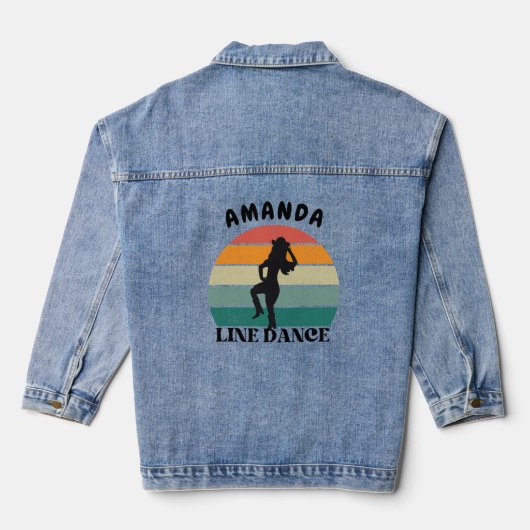 Sunset Vrouw Line Dance Denim Jacket (Achterkant)