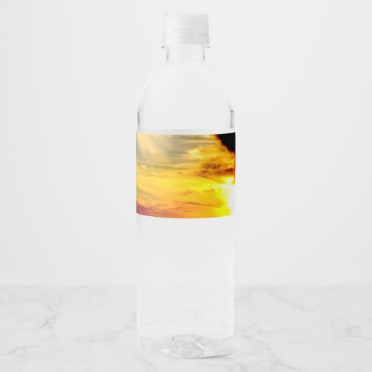 Sunset Waterfles Etiket (Voorkant)