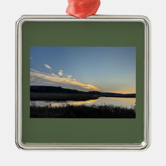 Sunset Waterscape Reflection Ornament (Voorkant)