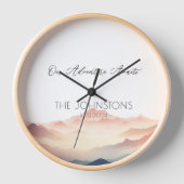 Sunset Waterverf Mountain Wedding Decor (Voorkant)