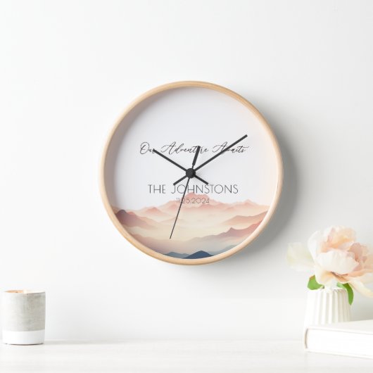 Sunset Waterverf Mountain Wedding Decor (Huis)