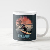 Sunset Wave-Riding Cat Extra Grote Beker (Rechts)