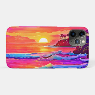 Sunset Waves: levendige kustdroom iPhone 11 Pro Hoesje