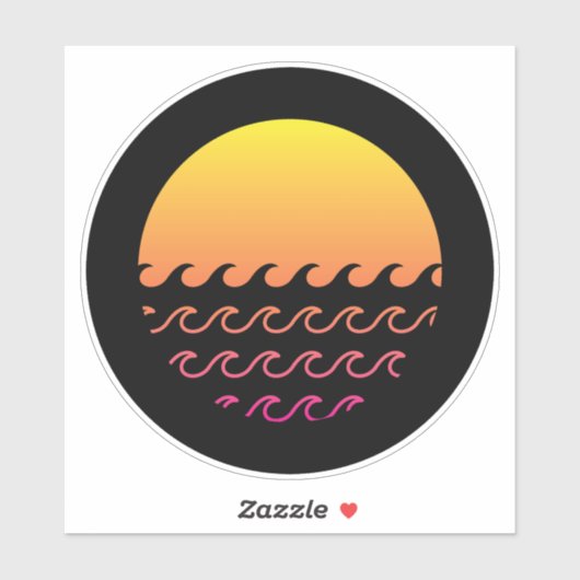Sunset Waves Sticker (Vel)