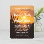 Sunset Wedding Kaart (Staand voorkant)