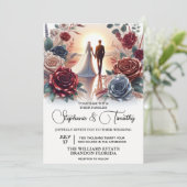 Sunset Wedding Kaart (Staand voorkant)