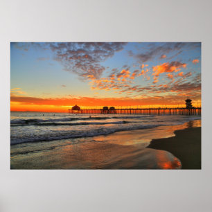 Sunset West Coast Style Poster