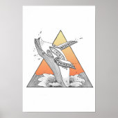 Sunset whale poster (Devant)