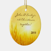 Sunset Wheat Land Gepersonaliseerde naam Ornament (Rechts)