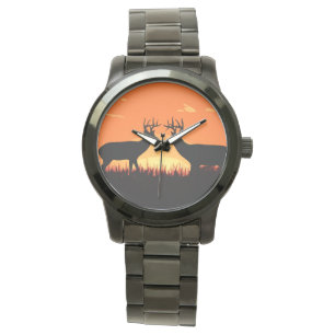 Sunset Whitetail Deer Watch Horloge